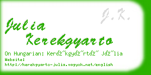 julia kerekgyarto business card